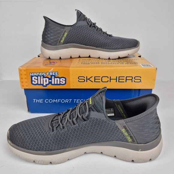 Skechers Summits High Range Hands Free Slip in Sneakers in Charcoal Men's Size 7 - Picture 1 of 16